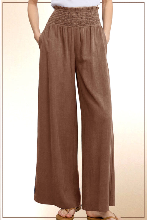 SMOCKED WAIST PANTS